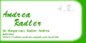 andrea radler business card